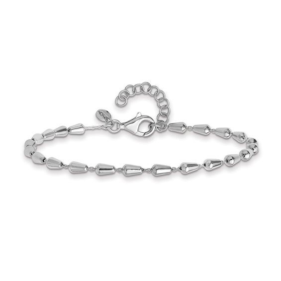 3.0mm Cone-Shaped Bead Chain Bracelet in Hollow Sterling Silver - 8â