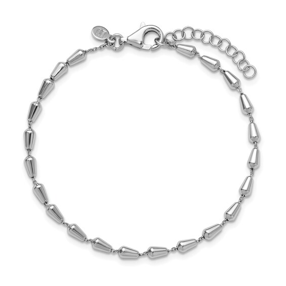 3.0mm Cone-Shaped Bead Chain Bracelet in Hollow Sterling Silver - 8â