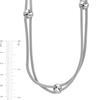 Thumbnail Image 3 of Spiga Chain Linked Double Strand Necklace in Sterling Silver - 19.25”