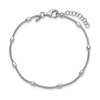 Thumbnail Image 3 of Oval Bead Station Spiga Chain Bracelet in Sterling Silver - 8”