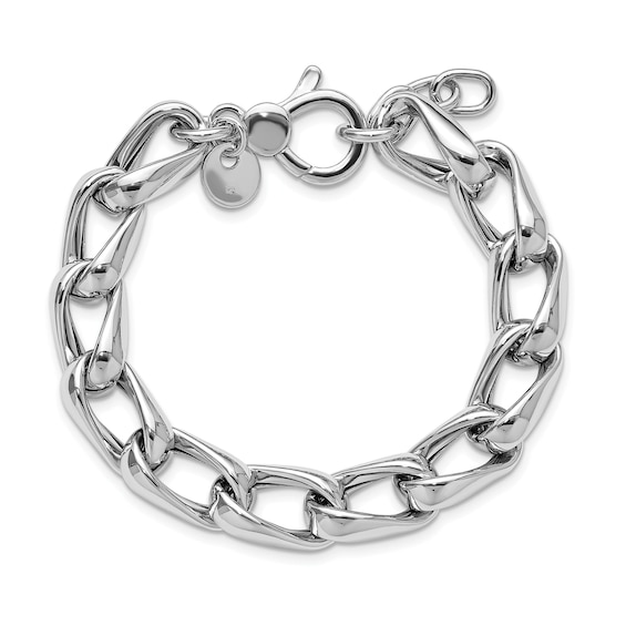 9.5mm Fancy Link Chain Bracelet in Sterling Silver - 7.5â
