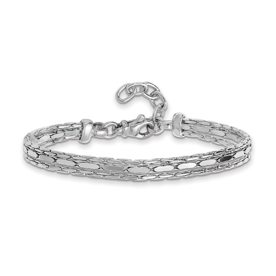 Fancy Chain Bracelet in Hollow Sterling Silver - 8â