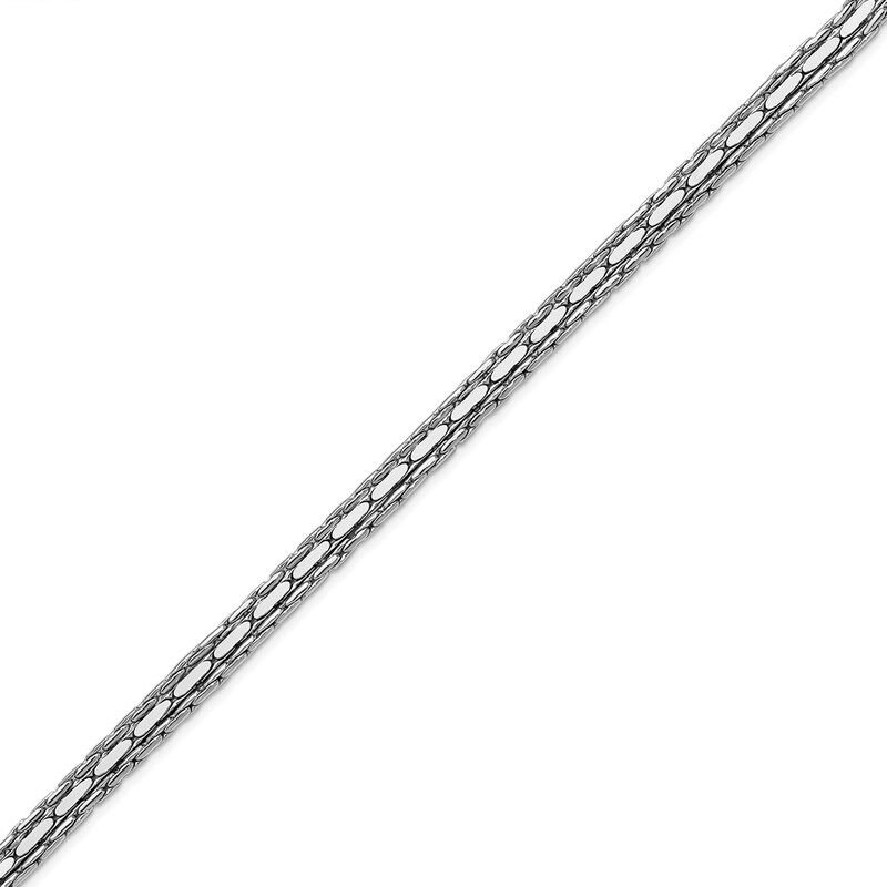 Main Image 2 of Fancy Chain Bracelet in Hollow Sterling Silver - 8”