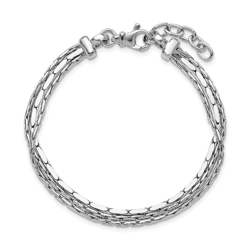 Main Image 3 of Fancy Chain Bracelet in Hollow Sterling Silver - 8”