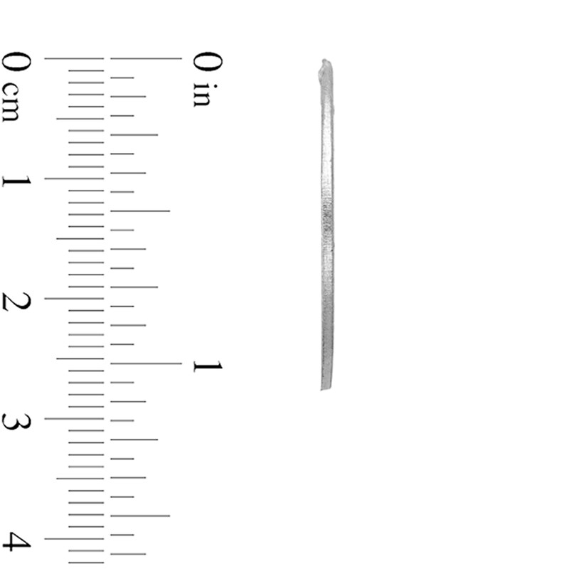Main Image 2 of 27.0mm Multi-Finish Flat Round J-Hoop Earrings in Sterling Silver
