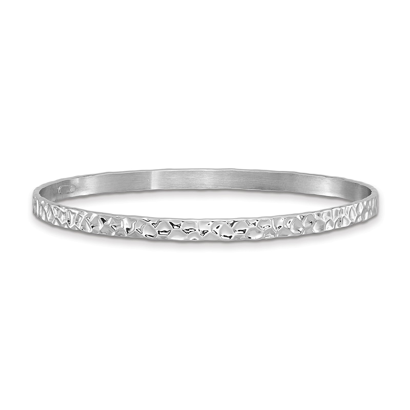 Main Image 1 of 4.5mm Hammered Slip-On Bangle in Sterling Silver