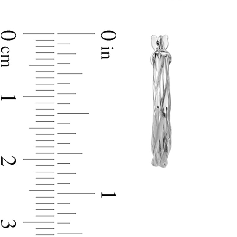 Main Image 2 of 19.75mm Lightweight Twisted Hoop Earrings in Sterling Silver