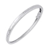 Thumbnail Image 2 of 3/4 CT. T.W. Diamond Border Bangle Bracelet in 10K White Gold - 6.24"