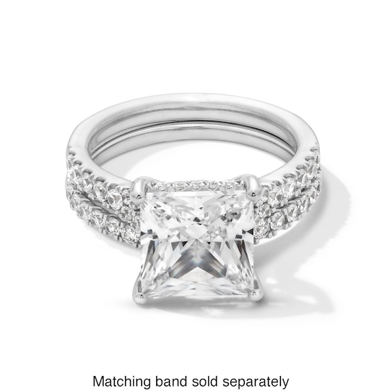 4-1/2 CT. T.w. Princess-Cut Certified Lab-Grown Diamond Split Shank Engagement Ring in 14K White Gold (F/Si2)