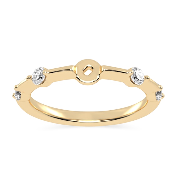 1/4 CT. T.w. Diamond Station Semi Mount in 14K Gold