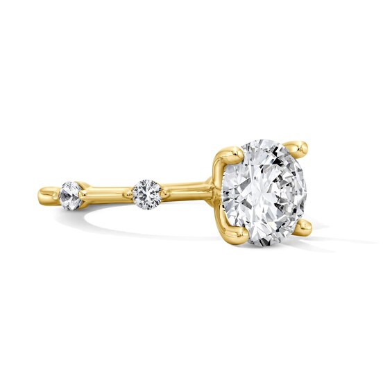 1/4 CT. T.w. Diamond Station Semi Mount in 14K Gold