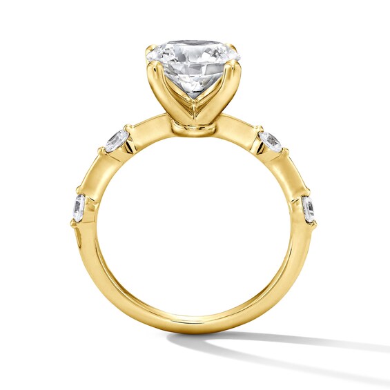 1/4 CT. T.w. Diamond Station Semi Mount in 14K Gold
