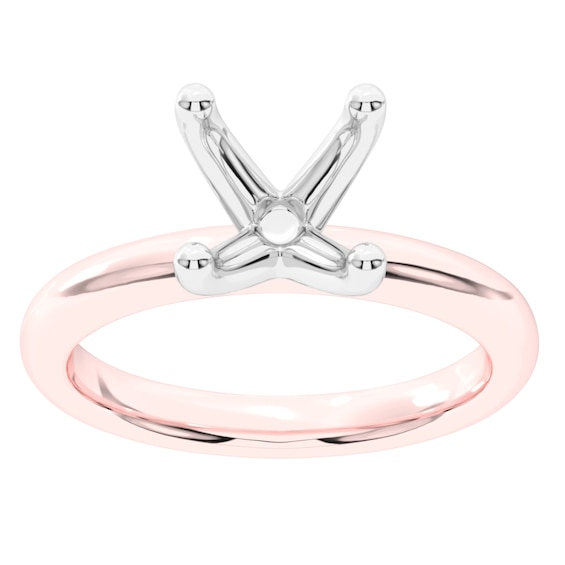 Solitaire Semi Mount in 14K Rose Gold