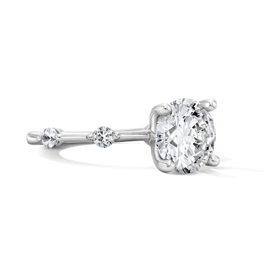 1/4 CT. T.w. Diamond Station Semi Mount in 14K White Gold