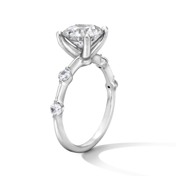 1/4 CT. T.w. Diamond Station Semi Mount in 14K White Gold