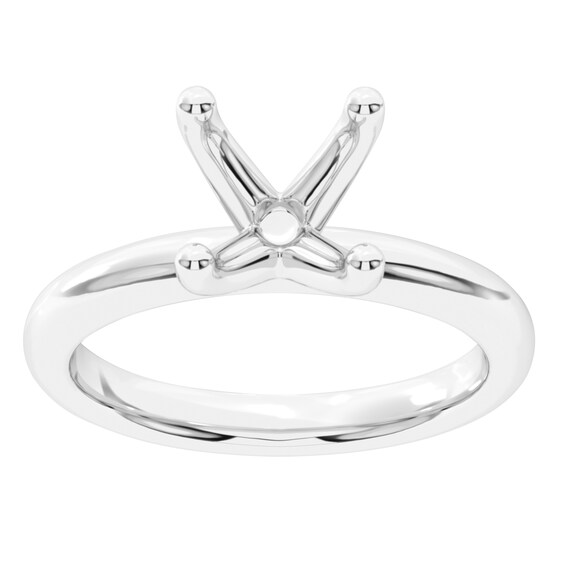 Solitaire Semi Mount in 14K White Gold