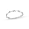 Thumbnail Image 1 of 1/20 CT. T.W. Diamond Five Stone Scallop Stackable Anniversary Band in 10K White Gold