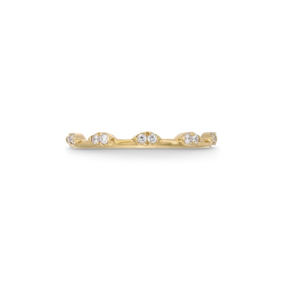 1/10 CT. T.w. Diamond Duos Five Stone Stackable Anniversary Band in 10K Gold