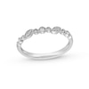 Thumbnail Image 1 of 1/6 CT. T.W. Diamond Alternating Pattern Vintage-Style Stackable Anniversary Band in 10K White Gold