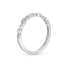 Thumbnail Image 3 of 1/6 CT. T.W. Diamond Alternating Pattern Vintage-Style Stackable Anniversary Band in 10K White Gold