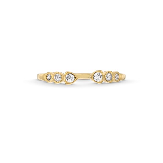 1/6 CT. T.w. Diamond Trio Open Shank Stackable Anniversary Band in 10K Gold