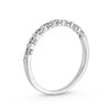Thumbnail Image 3 of 1/4 CT. T.W. Diamond Alternating Double Row Stackable Anniversary Band in 10K White Gold