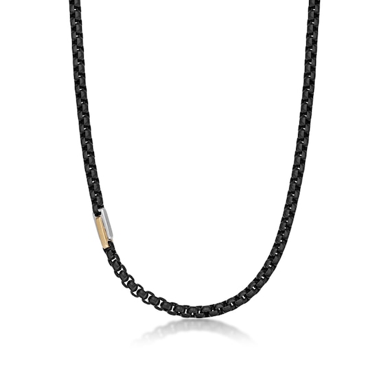 4.5mm Box Chain Necklace in Solid Stainless Steel with Ion Plate - 22â