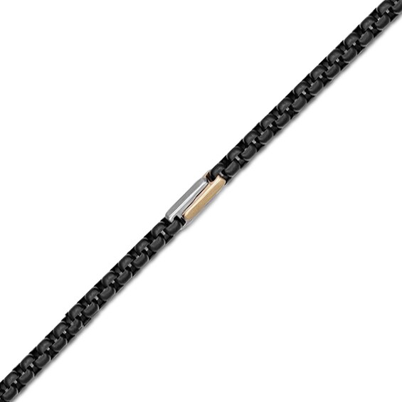 4.5mm Box Chain Necklace in Solid Stainless Steel with Ion Plate - 22â