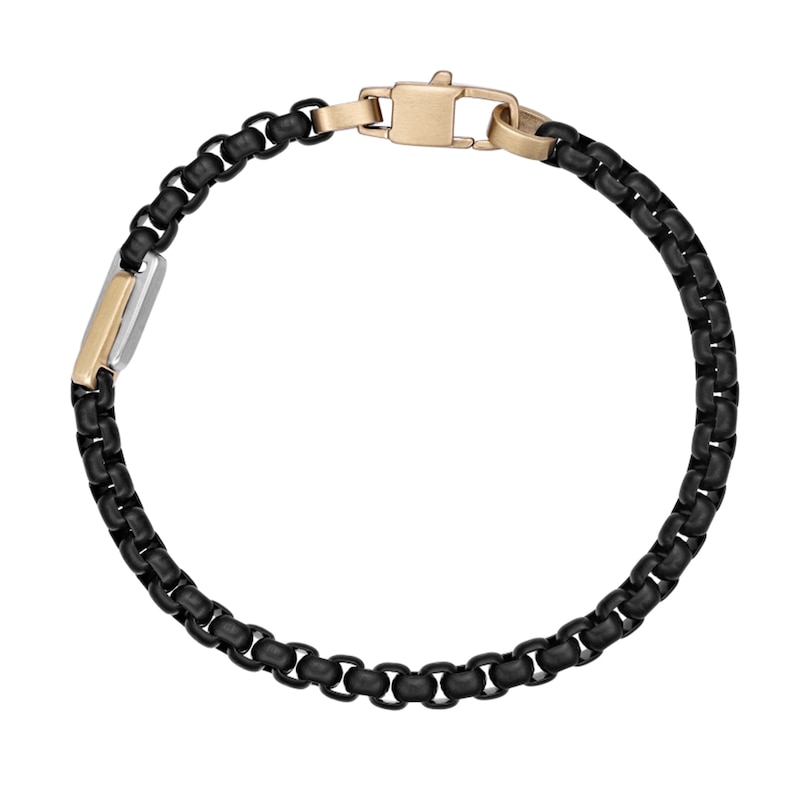 Main Image 1 of 4.5mm Box Chain Bracelet in Solid Stainless Steel with Ion Plate - 8.5"