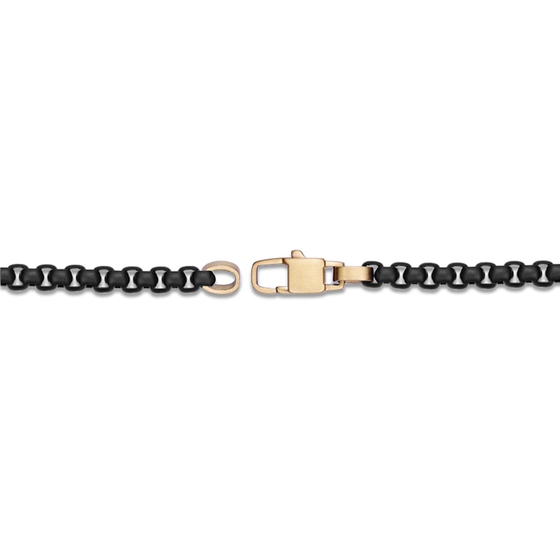 Main Image 3 of 4.5mm Box Chain Bracelet in Solid Stainless Steel with Ion Plate - 8.5"