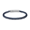 Thumbnail Image 1 of 5.0mm Foxtail Chain Bracelet in Solid Stainless Steel with Blue Ion Plate - 8.5”