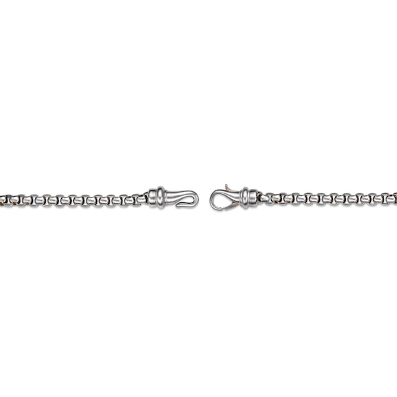 6.0mm Box Chain Necklace in Solid Stainless Steel and Yellow Ion Plate - 24â