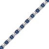 Thumbnail Image 3 of Bead Chain Bracelet in Stainless Steel with Blue Ion Plate - 8.25”
