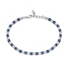 Thumbnail Image 5 of Bead Chain Bracelet in Stainless Steel with Blue Ion Plate - 8.25”