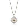 Thumbnail Image 1 of 1/3 CT. T.W. Diamond Compass Pendant in Sterling Silver with 14K Gold Plate - 24”