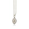 Thumbnail Image 2 of 1/3 CT. T.W. Diamond Compass Pendant in Sterling Silver with 14K Gold Plate - 24”