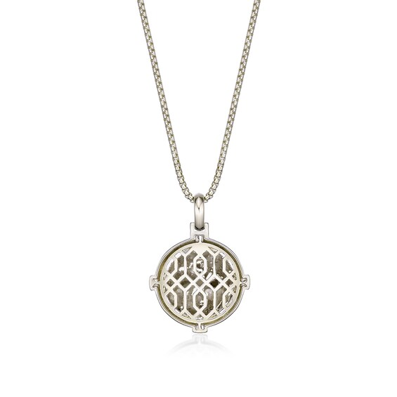 1/3 CT. T.w. Diamond Compass Pendant in Sterling Silver with 14K Gold Plate - 24â