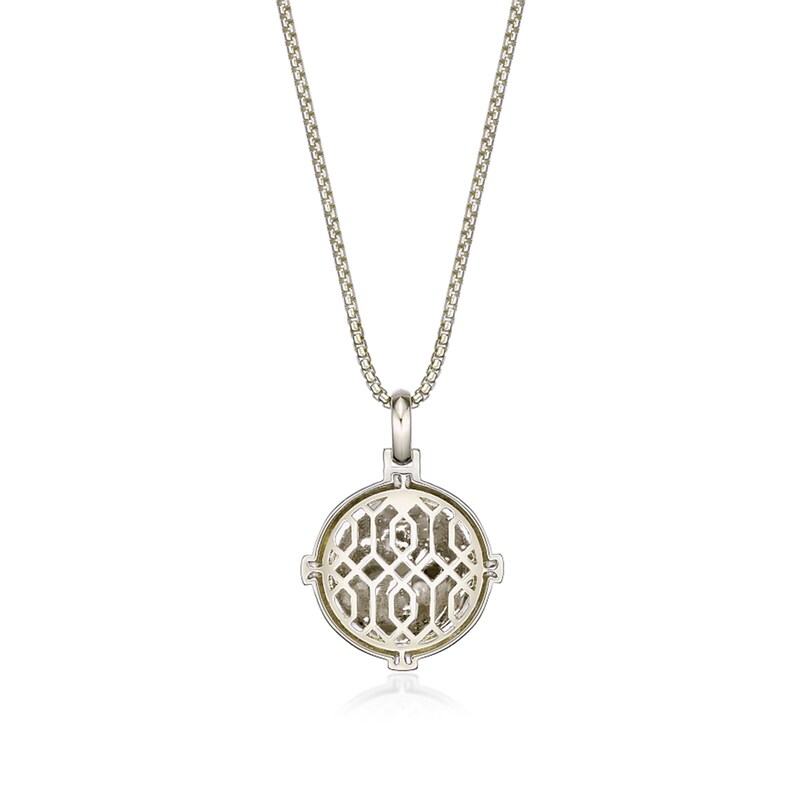 Main Image 3 of 1/3 CT. T.W. Diamond Compass Pendant in Sterling Silver with 14K Gold Plate - 24”