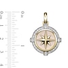 Thumbnail Image 5 of 1/3 CT. T.W. Diamond Compass Pendant in Sterling Silver with 14K Gold Plate - 24”