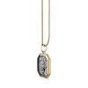 Thumbnail Image 3 of Black Diamond Accent Antique-Finish Lion Octagon Pendant in Sterling Silver with 14K Gold Plate - 24”