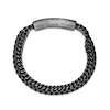 Thumbnail Image 4 of 8.0mm Double-Chain Bracelet in Solid Stainless Steel with Matte Grey Ion Plate - 8.25”