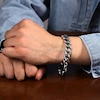 Thumbnail Image 2 of 13.0mm Flat Curb Chain Bracelet in Solid Stainless Steel and Black Ion Plate - 9”