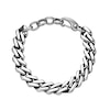 Thumbnail Image 5 of 13.0mm Flat Curb Chain Bracelet in Solid Stainless Steel and Black Ion Plate - 9”