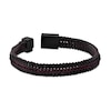Thumbnail Image 4 of Foxtail Chain and Red Cord Woven Bracelet in Stainless Steel with Black Ion Plate - 8.5”