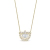 Thumbnail Image 1 of 1/3 CT. T.W. Half-Moon Certified Lab-Grown Diamond Frame Pendant in 14K Gold (F/VS2)