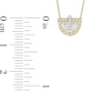 Thumbnail Image 4 of 1/3 CT. T.W. Half-Moon Certified Lab-Grown Diamond Frame Pendant in 14K Gold (F/VS2)