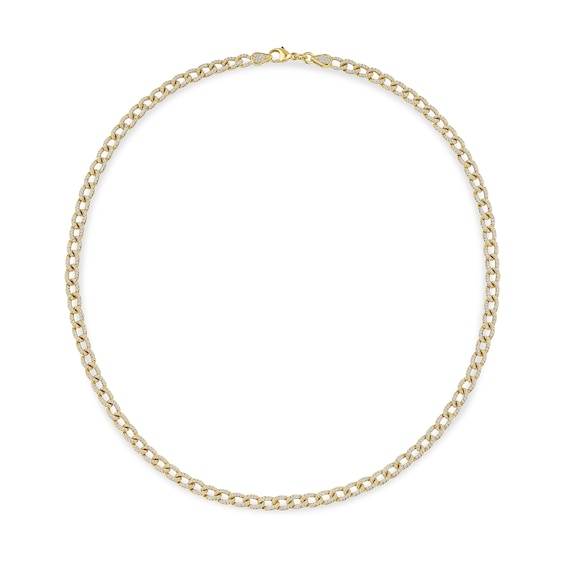 2-1/2 CT. T.w. Diamond Curb Chain Necklace in Solid 10K Gold - 16â