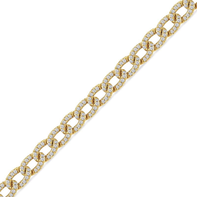 Main Image 2 of 2-1/2 CT. T.W. Diamond Curb Chain Necklace in Solid 10K Gold - 16”