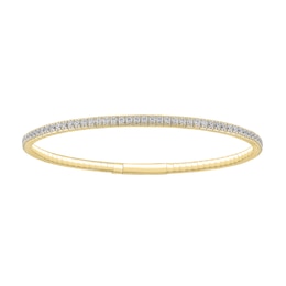 2 CT. T.W. Diamond Flexible Bangle in 10K Gold - 7.42"