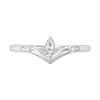 Thumbnail Image 1 of 1/8 CT. T.W. Marquise-Cut Diamond Chevron Ring in 10K White Gold